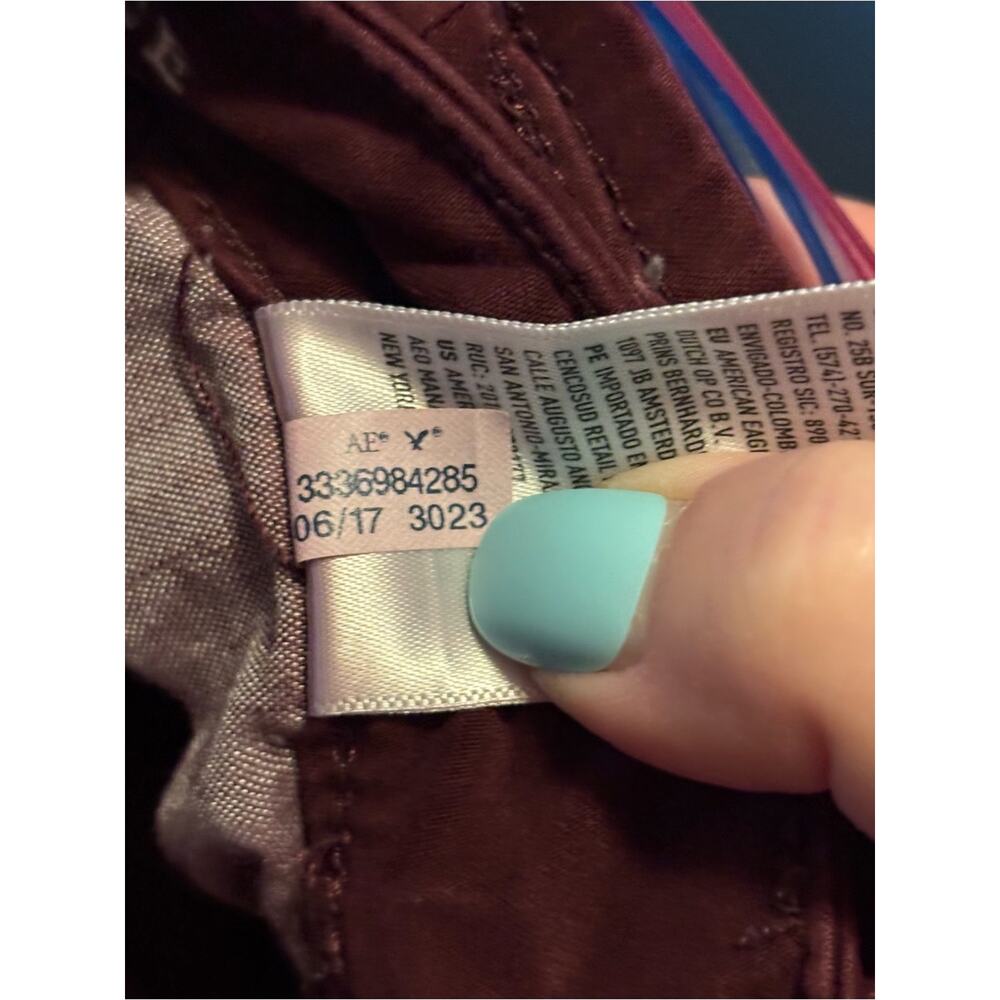 American Eagle Outfitters Women's Burgundy Hi-Rise Jeggings Size 2 Regular - Picture 9 of 9